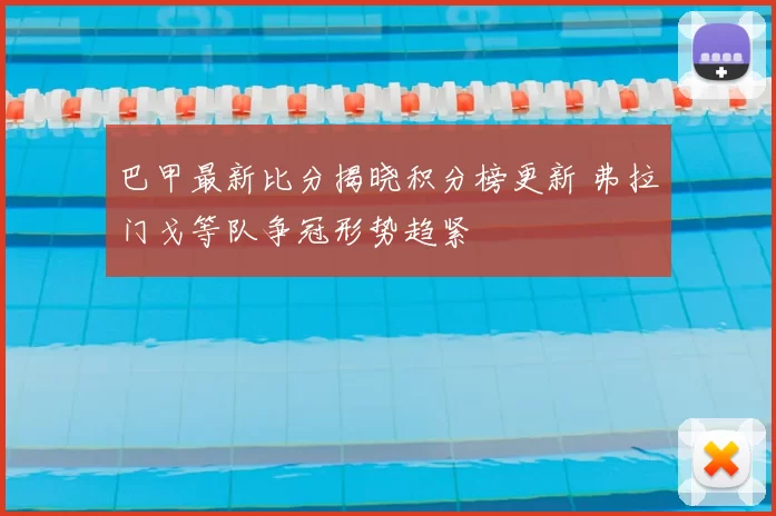 巴甲最新比分揭晓积分榜更新 弗拉门戈等队争冠形势趋紧