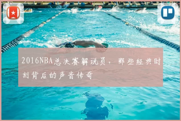 2016NBA总决赛解说员，那些经典时刻背后的声音传奇